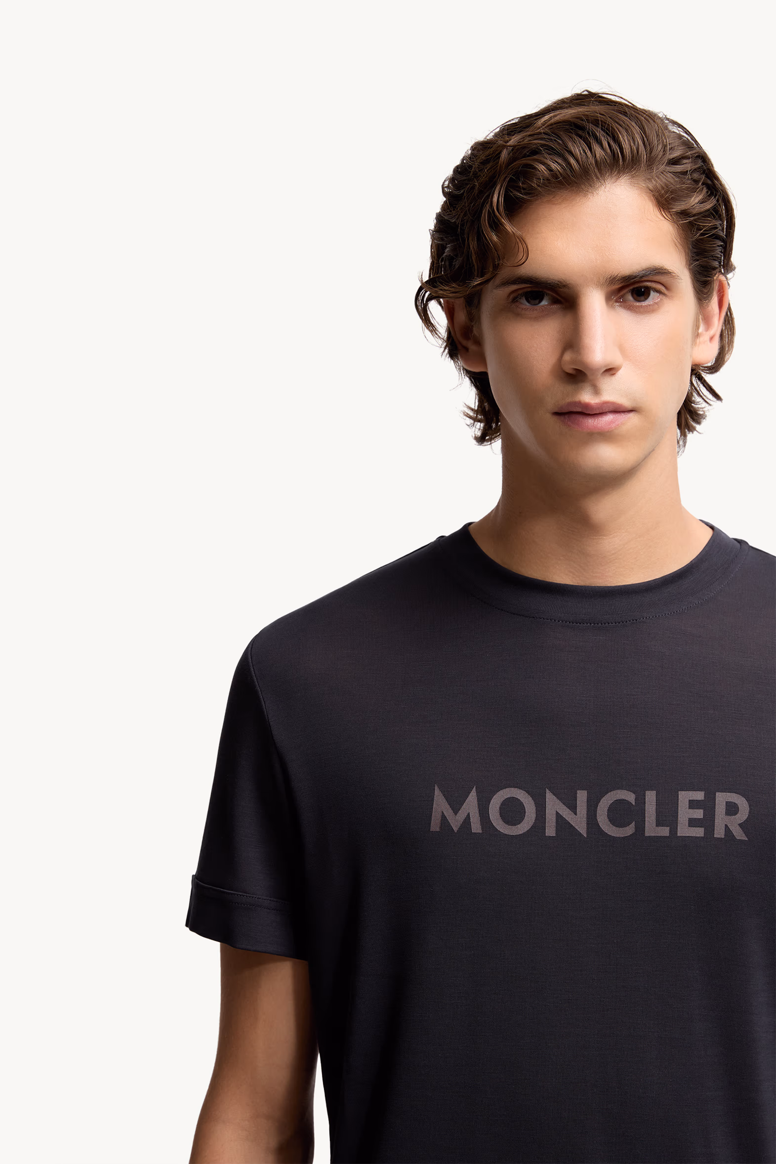 Logo T-Shirt Men Navy Blue Moncler 6